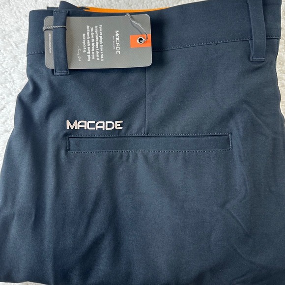 Macade Golf Slim Fit Mens Pants Navy Zip Ankle Stretch Performance 34S - Picture 1 of 9